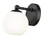 Z-Lite Neoma Wall Sconce, 1-Light, 5.25 In.W x 6.75 In.L x 6.75 In.H, Matte Black/Opal Etched 1100-1S-MB - alternate 5